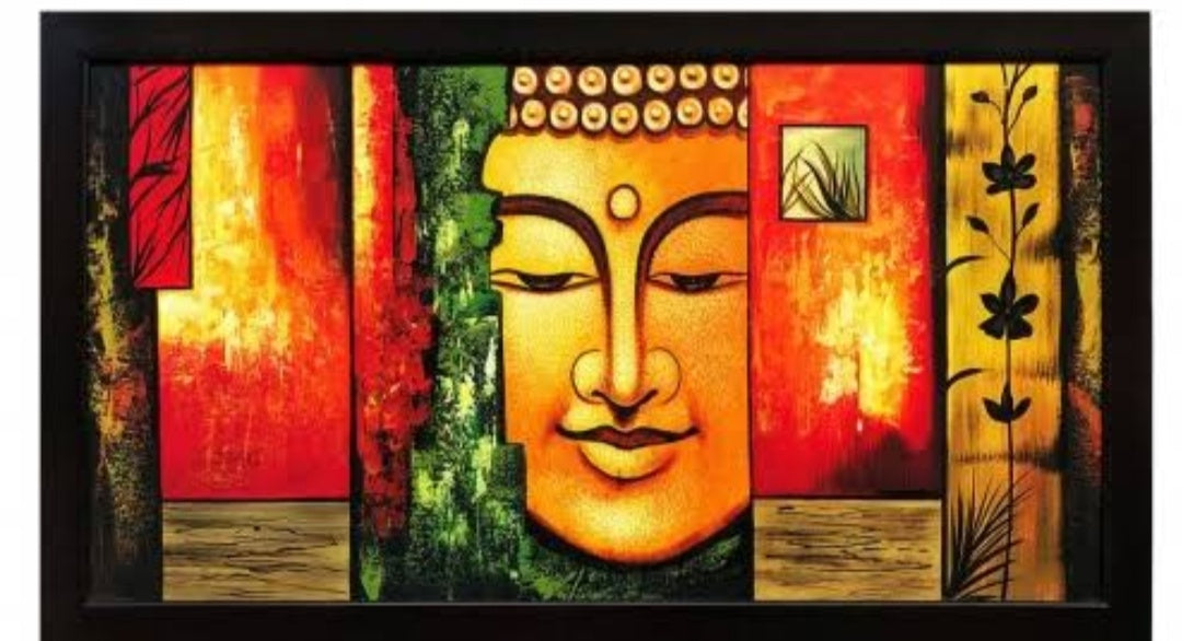 ORIGINAL HANDMADE COLORFUL BUDDHA PAINTING