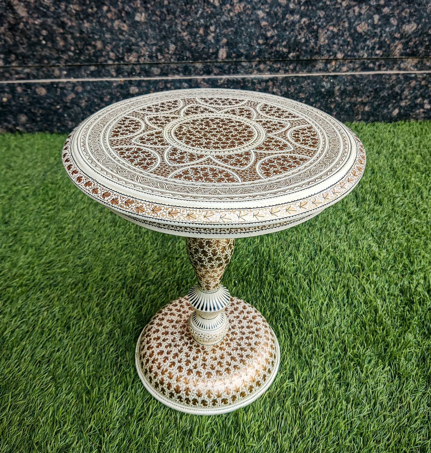 ORIGINAL HANDCRAFTED AND HAND PAINTED KASHMIRI CHINAR TABLE