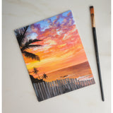 ORIGINAL HANDMADE SUNSETS AND SILHOUETTES PAINTING