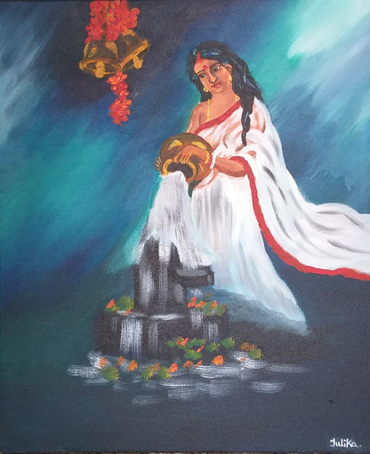 ORIGINAL HANDMADE DIVINE LOVE  ACRYLIC PAINTING