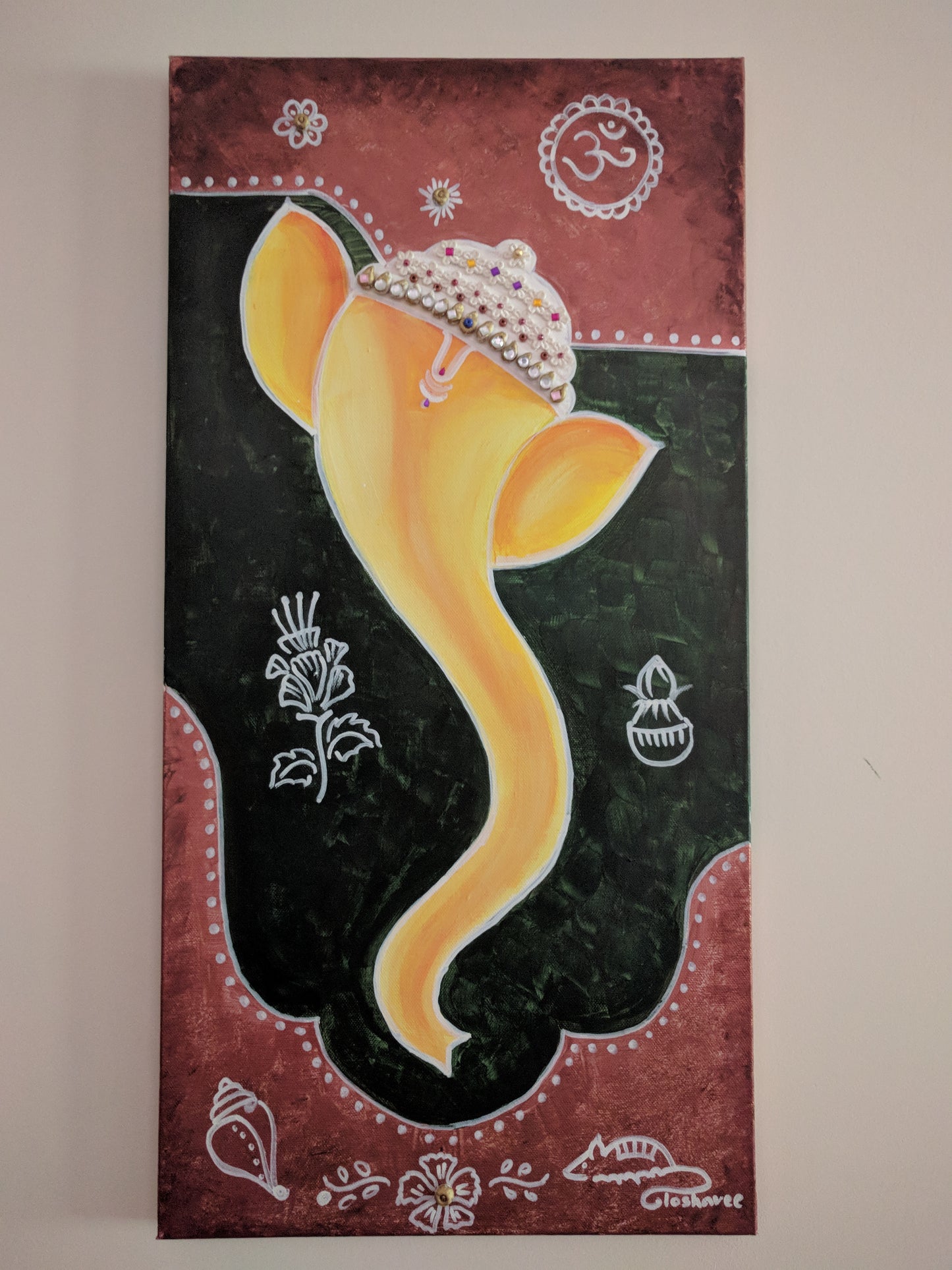 ORIGINAL HANDMADE ABSTRACT GANESHA 3D