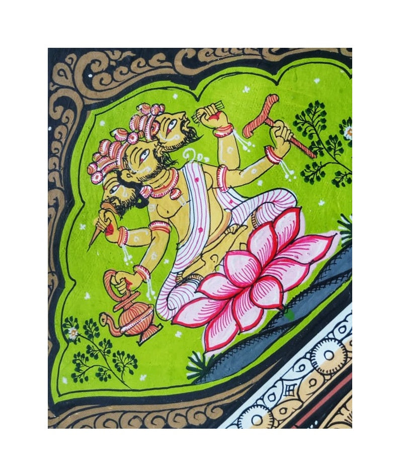 ORIGINAL HANDMADE RAMAYANA STORY PATTACHITRA PAINTING