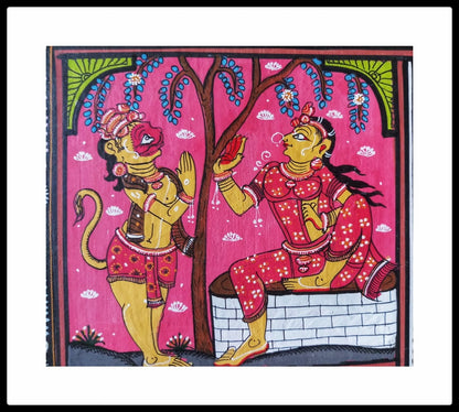 ORIGINAL HANDMADE RAMAYANA STORY PATTACHITRA PAINTING