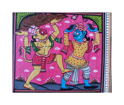 ORIGINAL HANDMADE RAMAYANA STORY PATTACHITRA PAINTING