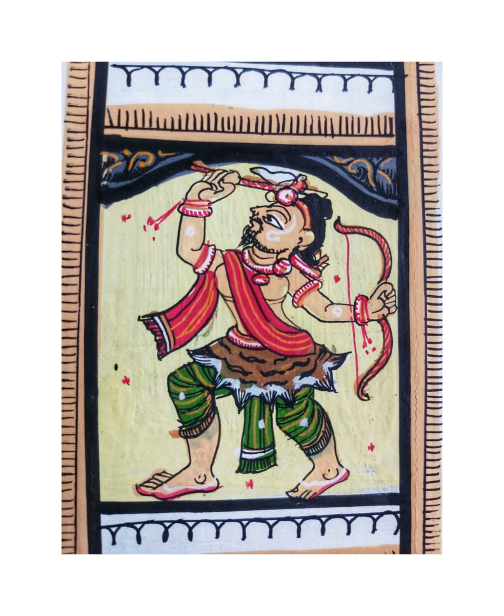 ORIGINAL HANDMADE RAMAYANA STORY PATTACHITRA PAINTING