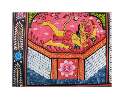 ORIGINAL HANDMADE RAMAYANA STORY PATTACHITRA PAINTING