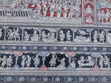 ORIGINAL HANDMADE EXTRA LARGE RAMAYANA PATTACHITRA PAINTING