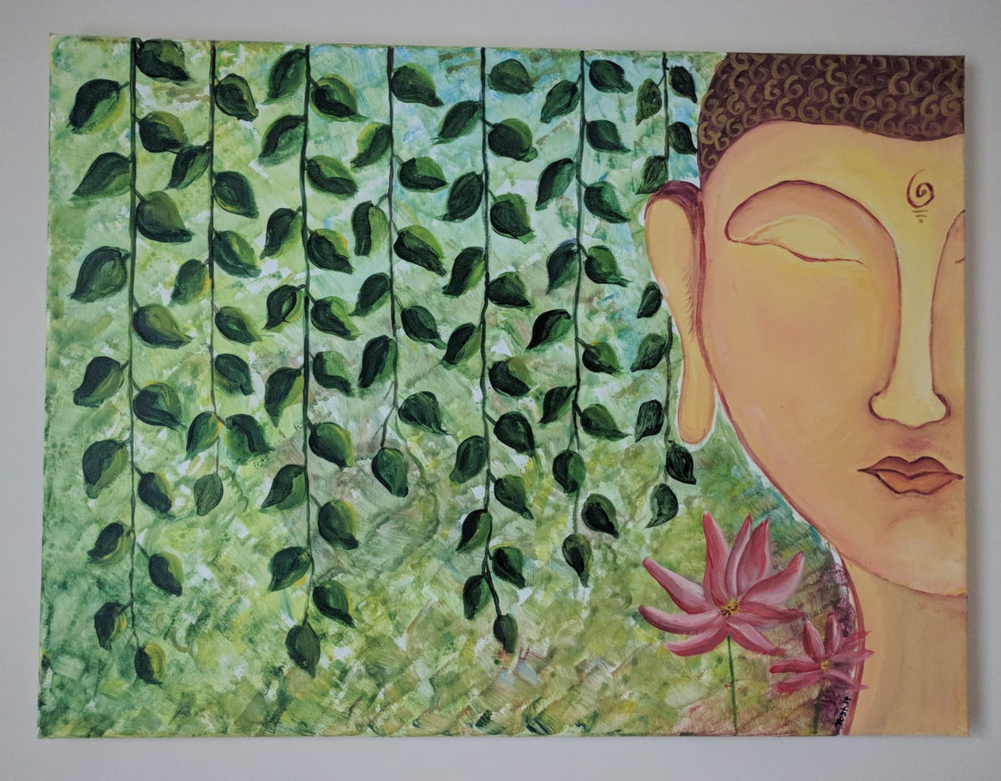 ORIGINAL HANDMADE MEDITATIVE BUDDHA PAINTING