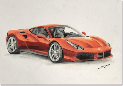 3D ORIGINAL HANDMADE COLOR PENCIL SKETCH