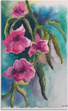 ORIGINAL HANDMADE COLORFUL FLOWERS PAINTING