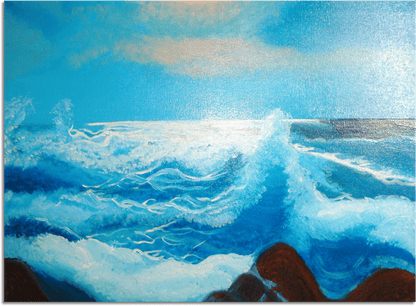 ORIGINAL HANDMADE BAY IN THE MORINING PAINTING