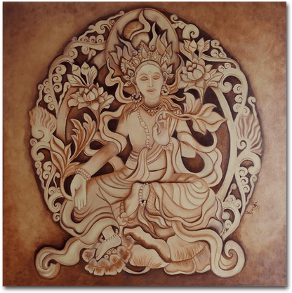 ORIGINAL HANDMADE DIVINE LAKSHMI PAINTING