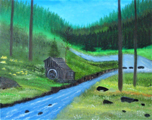 ORIGINAL HANDMADE OLD MILL PAINTING