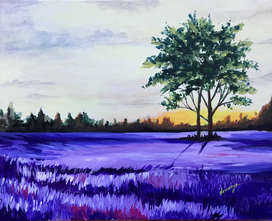 ORIGINAL HANDMADE SCENIC LANDSCAPE ACRYLIC PAINTING