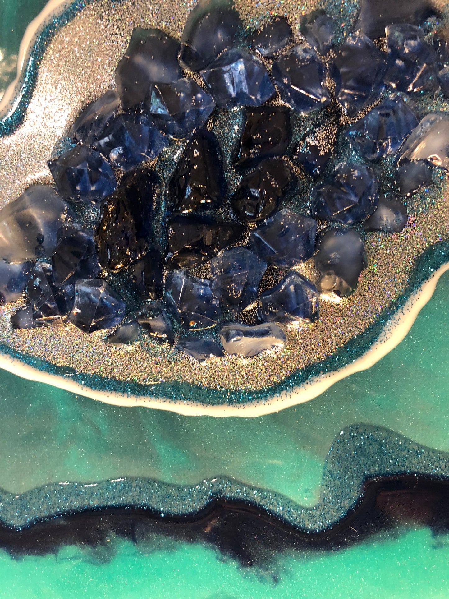 3D HANDMADE ABSTRACT GEODE RESIN WALL ART