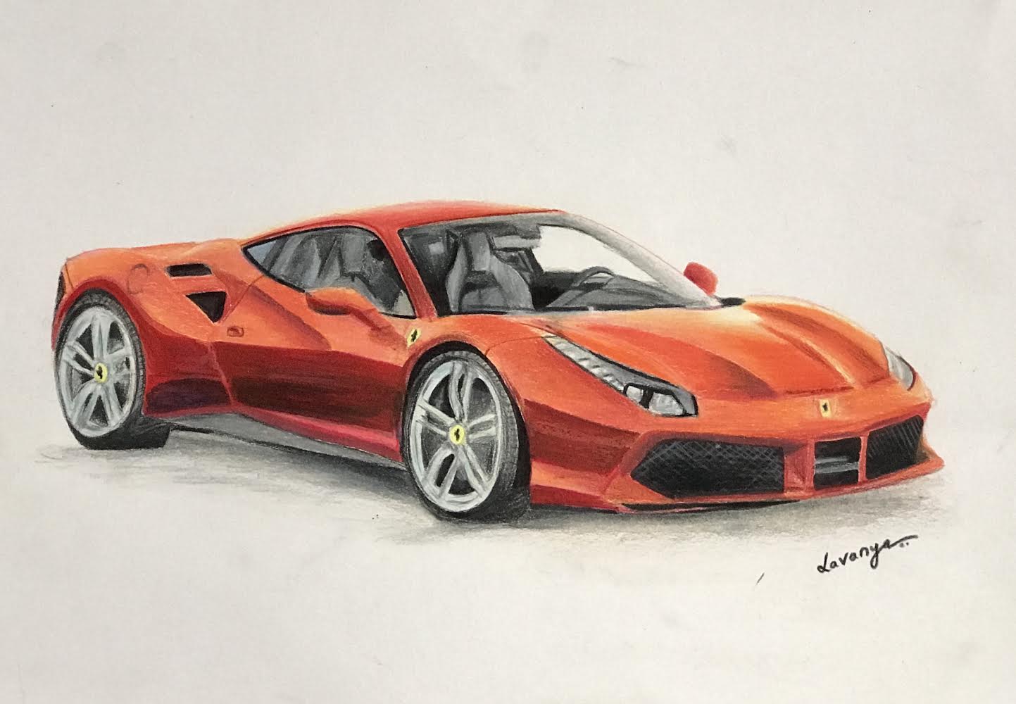 3D ORIGINAL HANDMADE COLOR PENCIL SKETCH